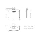 X VAILLANT miniVED H 6/2 N ERP átfolyós elektromos vízmelegítő, 5.7 kW