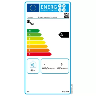   VAILLANT atmoMag mini HU 114/1 l  ERP átfolyós  ionizációs kéményes gázbojler, 11 liter / perc
