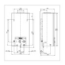 VAILLANT atmoMag mini HU 114/1 Z H ERP átfolyós őrlángos kéményes gázbojler, 11 liter / perc