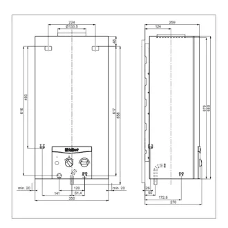   VAILLANT atmoMag HU 144/1 Z H ERP átfolyós őrlángos kéményes gázbojler, 14 liter / perc