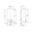 VAILLANT atmoMag HU 144/1 l  ERP átfolyós kéményes gázbojler, 14l/perc, 24kW