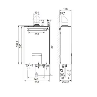   VAILLANT TurboMAG plus HU ERP 155/1-5 RT átfolyós vízmelegítő, gázüzemű