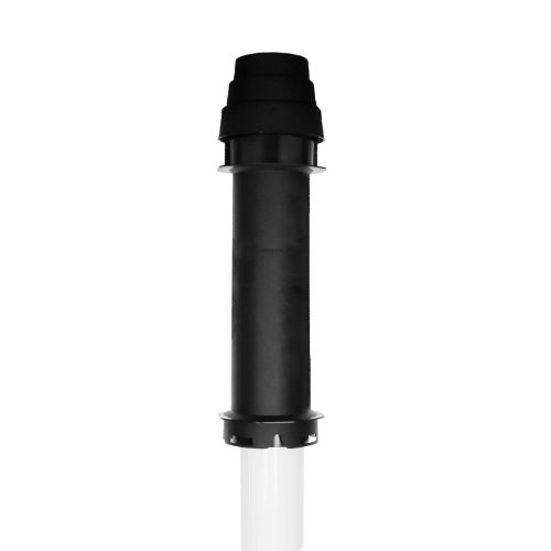 Saunier Duval koncentrikus függőleges kivezető idom, fekete színben PPs/alu 60/100 mm