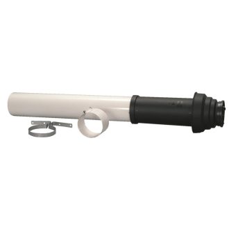   Saunier Duval koncentrikus függőleges kivezető idom, fekete színben PPs/alu 80/125 mm