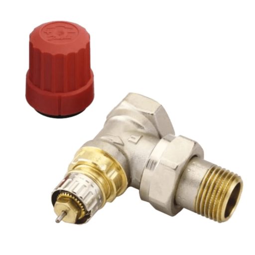 X DANFOSS RA-N 15 termosztatikus radiátorszelep, sarok, 3/8", előbeállítással