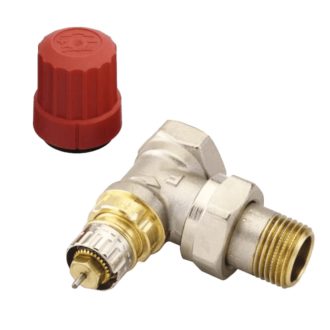   DANFOSS RA-N 15 termosztatikus radiátorszelep, sarok, 1/2", előbeállítással