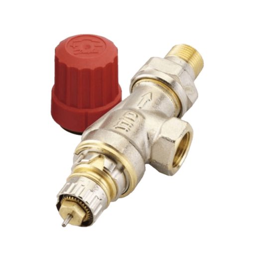 X DANFOSS RA-N 15 termosztatikus radiátorszelep, axiál sarok, 1/2",előbeállítással