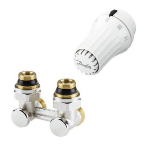 DANFOSS termosztatikus radiátorszelep szett, sarok, RLV-KS (003L0222) + RAE5054 (013G5054)