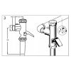 SCHELL WC öblítő szelep, sárgaréz szelepfelsőrésszel, króm, 3/4"