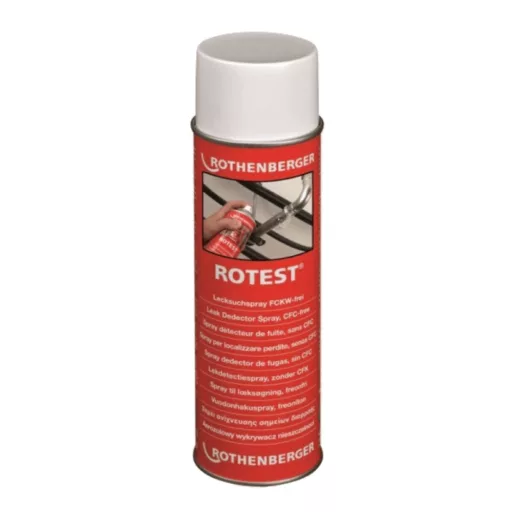 Rothenberger Rotest szivárgásjelző spray piros doboza fehér kupakkal, 400 ml