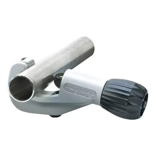 Rothenberger TC 42 Pro inox csővágó fekete forgatógombbal, ferde nézetből
