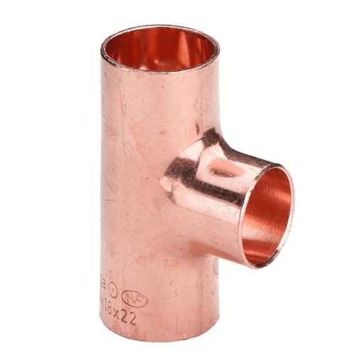 VIEGA 95130 forrasztható réz szűkített T-idom, 18 x 15 x 18mm