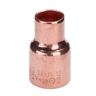   VIEGA 95240 forrasztható réz szűkített karmantyú, 2 tokos, 22 x 18mm