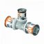 UPONOR S-Press PLUS PPSU műanyag szűkített T-idom ötrétegű csőhöz, 20x16x20 mm