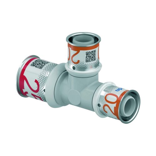 UPONOR S-Press PLUS PPSU műanyag szűkített T-idom ötrétegű csőhöz, 25x20x20 mm