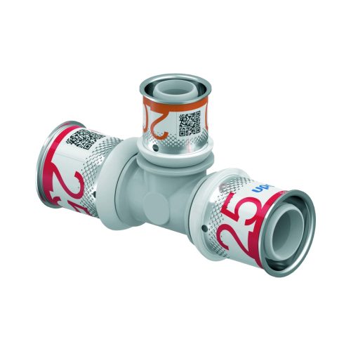 UPONOR S-Press PLUS PPSU műanyag szűkített T-idom ötrétegű csőhöz, 25x20x25 mm