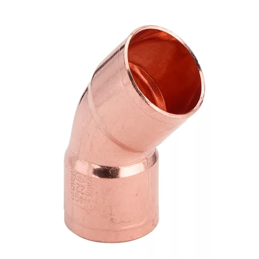 Viega 95041 forrasztható réz ív 45°-os, két tokos, 22 mm-es kivitel