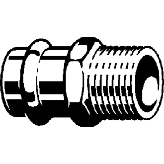 Viega Profipress vörösöntvény átmeneti idom préscsatlakozóval és külső menettel, 22mm x 3/4