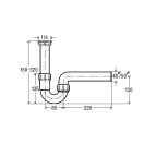 VIEGA 7985 csőszifon mosogatóhoz, 6/4"x40mm