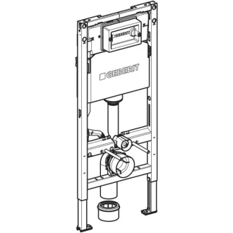  GEBERIT Duofix Basic fali WC szerelőelem Delta 12cm-es WC tartállyal 