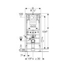 GEBERIT Duofix szett, WC szerelőelem tartállyal és Sigma20 nyomólappal, 112 cm