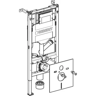   Geberit Duofix fali WC-szerelőelem Sigma 12 cm-es falsík alatti öblítőtartállyal, csatlakozócsonkkal szagelszíváshoz, 112cm