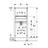 GEBERIT Duofix mosdó szerelőelem, álló csaptelephez, 112cm