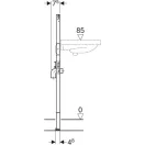 Geberit Duofix mosdó szerelőelem méretrajza, 112 cm magasság, 85 cm mosdószint jelöléssel