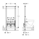 GEBERIT Duofix bidé szerelőelem, 112cm