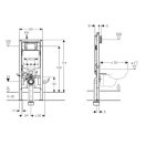 Geberit Duofix keskeny beépíthető WC tartály, Sigma 8 cm tartállyal