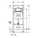 X GEBERIT Duofix beépíthető WC tartály gyerek WC-hez, Sigma tartállyal