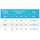 MOFÉM Flexum nikkelezett golyóscsap gázra 1" BB