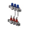 UPONOR Vario 3 körös C3 inox szelepes osztó-gyűjtő áramlásmérővel, 1" x 3/4"