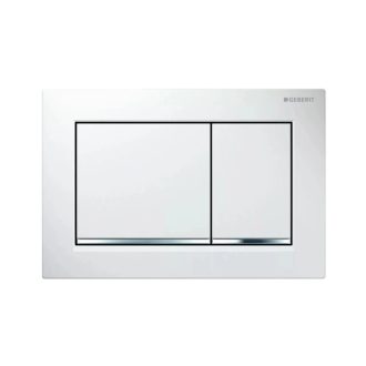   GEBERIT Omega 30 nyomólap Omega WC tartályhoz, fehér / fényes króm