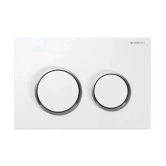   GEBERIT Omega 20 nyomólap Omega WC tartályhoz, fehér / fényes króm