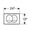 GEBERIT Delta 20 nyomólap Basic WC tartályhoz, fényes króm
