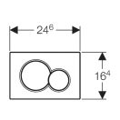 X GEBERIT Sigma01 WC-nyomólap, 2 vízmennyiséges, matt króm