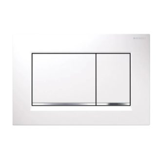   GEBERIT Sigma 30 nyomólap WC tartályhoz, fehér / fényes króm