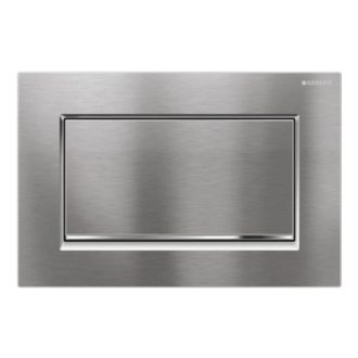   GEBERIT Sigma 30 egy gombos nyomólap WC tartályhoz easy-to-clean bevonattal, szálcsiszolt / fényes króm