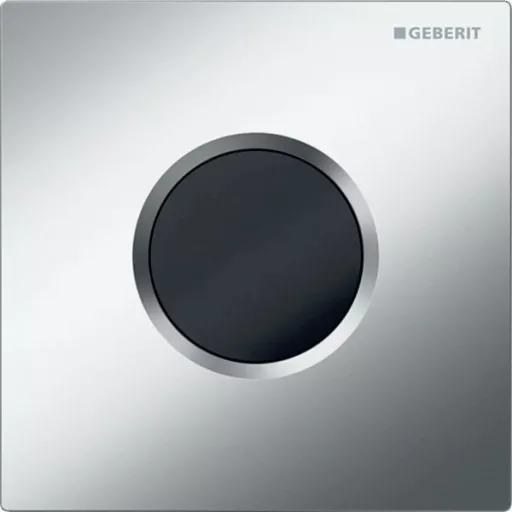 GEBERIT Sigma01 infrás vizelde vezérlés matt-króm szögletes fedlappal, kerek érzékelővel