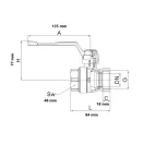 HERZ Modul golyóscsap hosszú karral, 5/4" BB