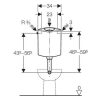 GEBERIT AP116plus alacsonyra szerelhető Natura WC-tartály tabletta tartóval