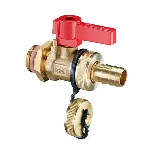 SCHELL kazántöltő csap tömlővéggel és ASAG tömítéssel, 1/2"