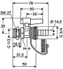 SCHELL kazántöltő csap tömlővéggel és ASAG tömítéssel, 1/2"