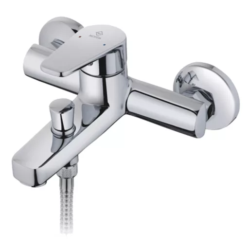 MOFÉM Zenit falra szerelhető krómozott kádtöltő csaptelep egykaros csapteleppel, oldalnézet