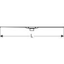 GEBERIT CleanLine 20 inox zuhanyfolyóka, fényes/ szálcsiszolt, 300-1300 mm
