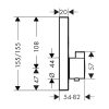 HANSGROHE ShowerSelect falsík alatti termosztát 2 fogyasztóhoz látható rész