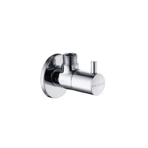 Kludi Breeze króm design sarokszelep kerámia betéttel, fali rozettával, 1/2"x3/8