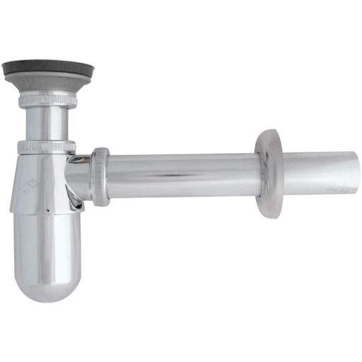 MOFÉM buraszifon, leeresztőszeleppel, szemcseszórt, krómozott