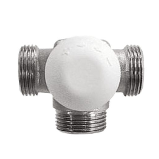 X HERZ Calis-TS-3D szelep, háromjáratú, balos, 3/4" panelfűtéshez